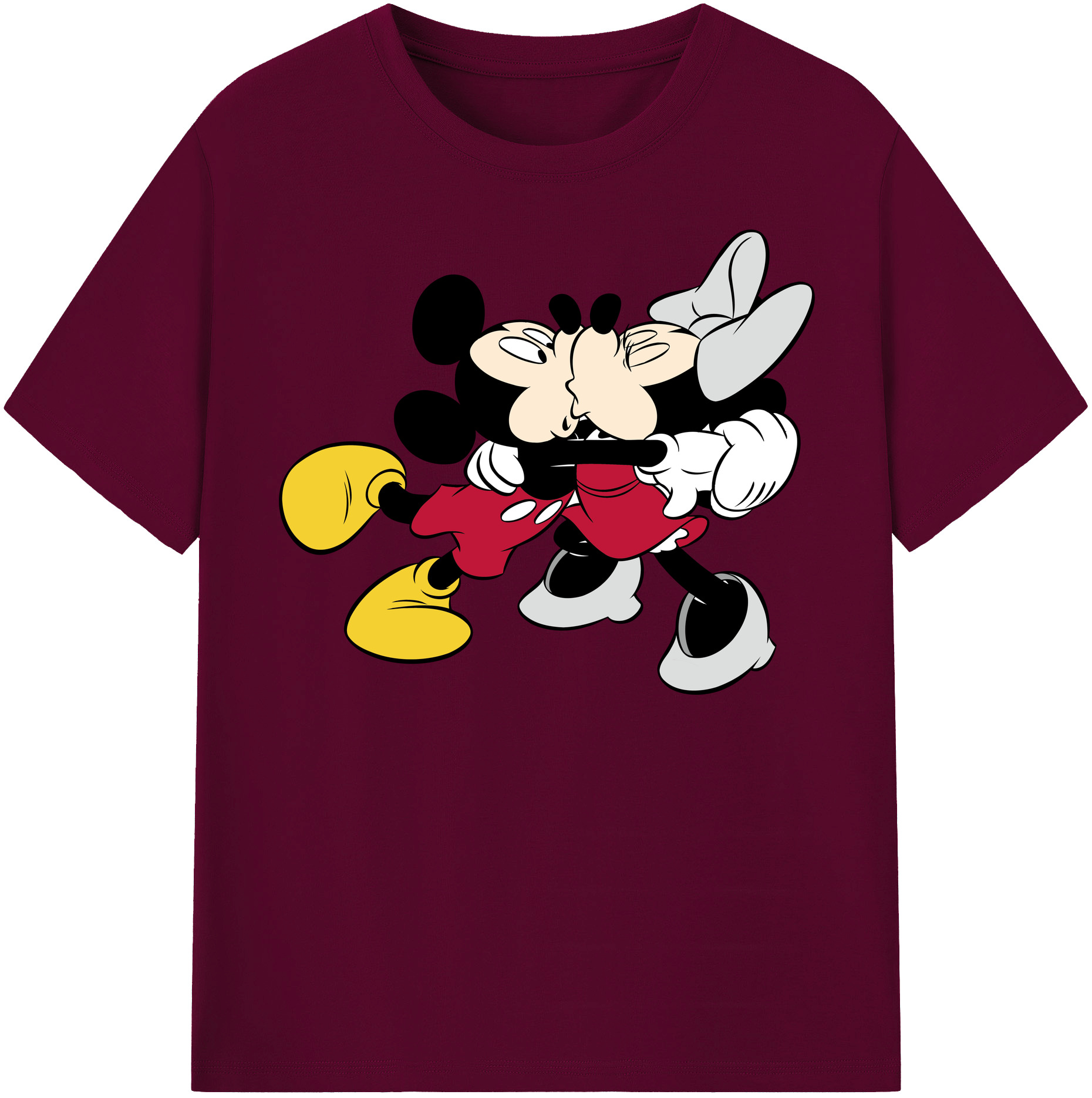 （画像用） ミッキーマウス Mickey Mouse レディースカジュアルプリントTシャツ（綿100％）